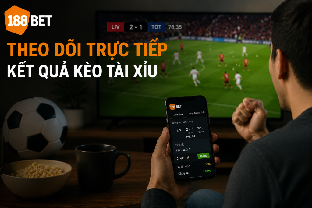 Cược thủ theo dõi trực tiếp trận đấu và kết quả kèo tài xỉu