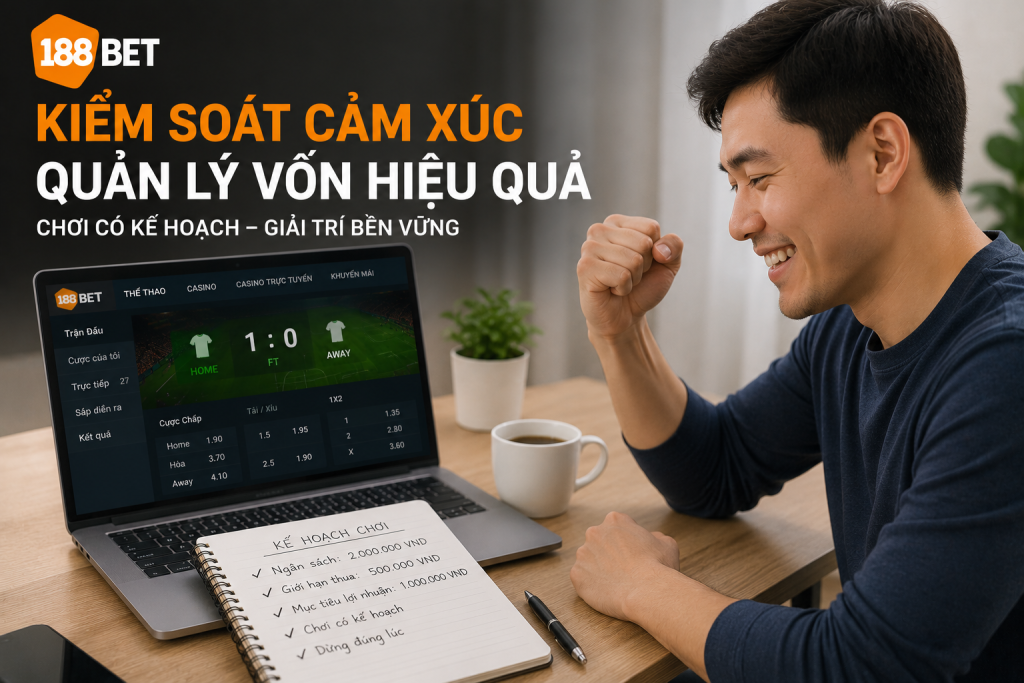 Người chơi kiểm soát cảm xúc và quản lý vốn hiệu quả khi giải trí trực tuyến