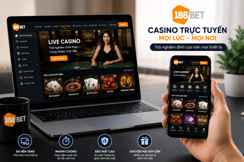 Người chơi trải nghiệm casino online trên điện thoại và máy tính