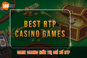 Giao diện một game slot hoặc casino trực tuyến có hiển thị thông tin RTP
